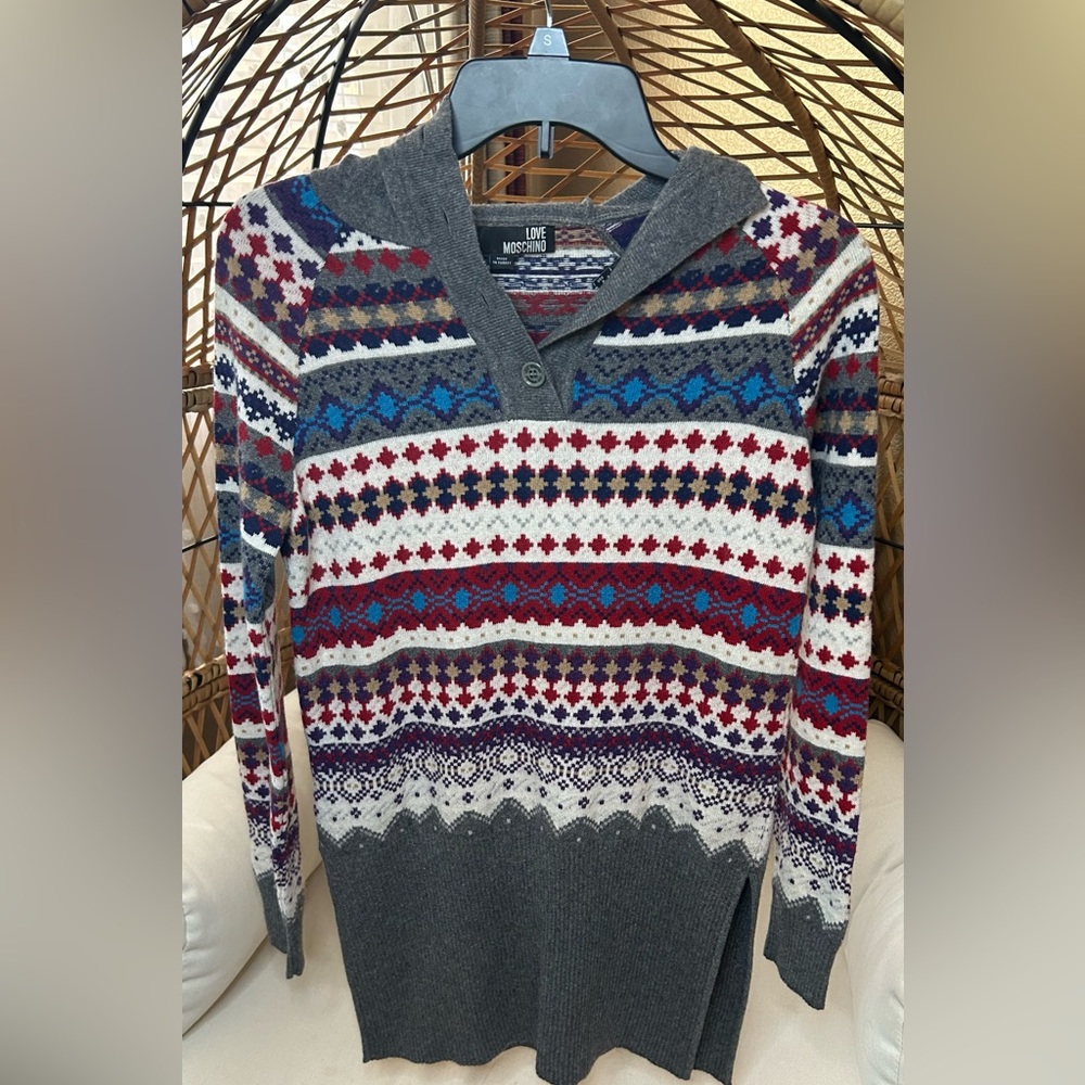 Love Moschino Hooded Sweater/Dress